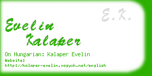 evelin kalaper business card